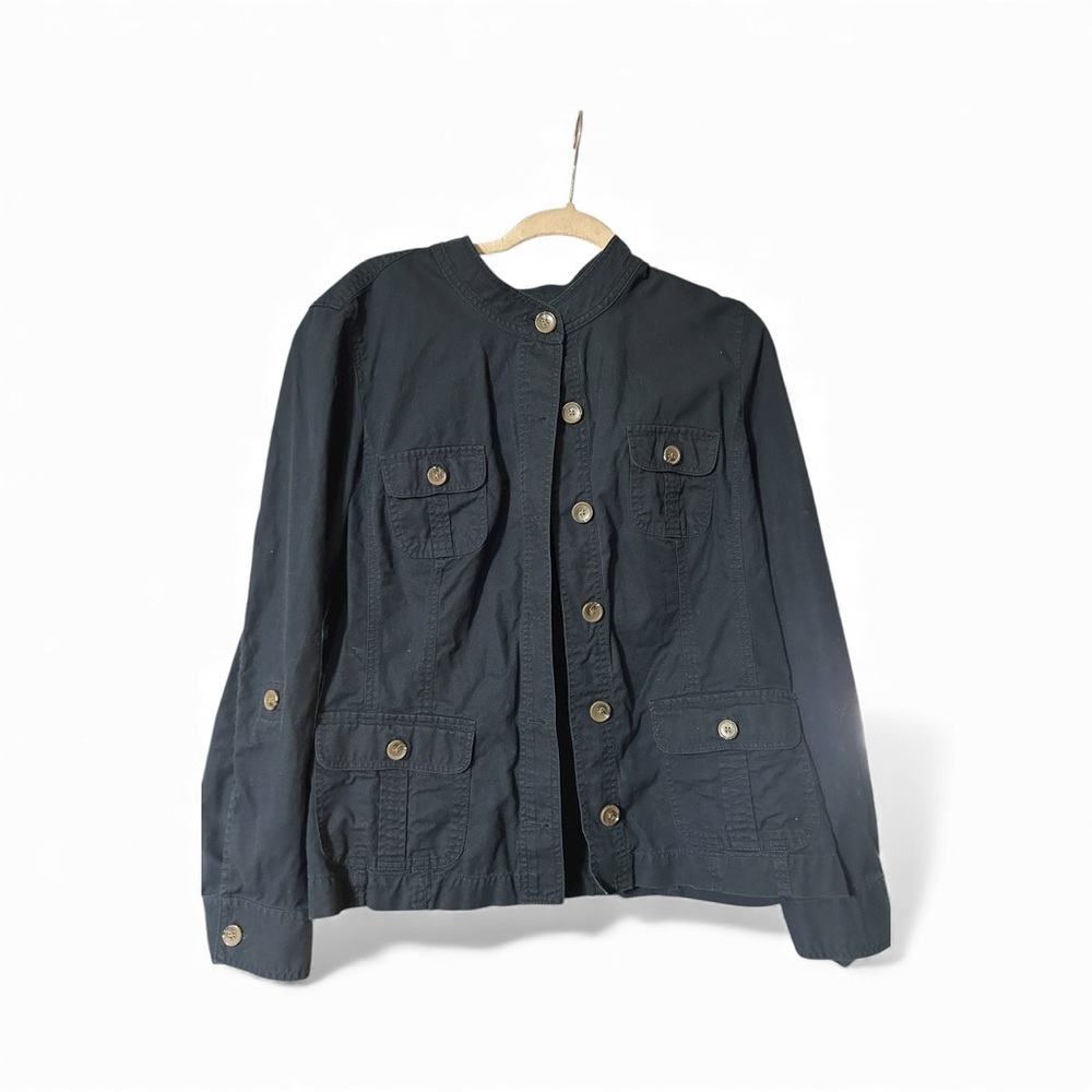 Jones New York Navy blue Utility Jacket size XL - Picture 1 of 4